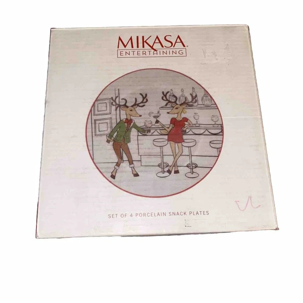 Retired 2019 Mikasa REINDEER Porcelain 7.5